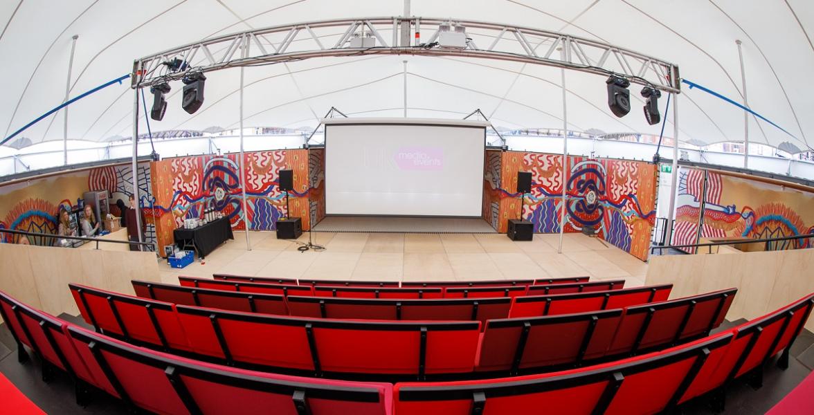 The MET stage and seating