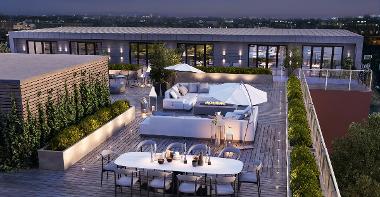 Rooftop terrace at The Old Sorting Office