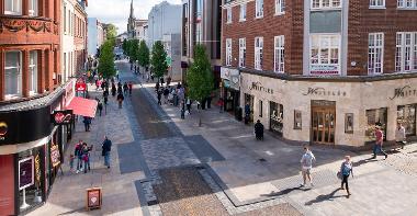 Fishergate public realm aerial view