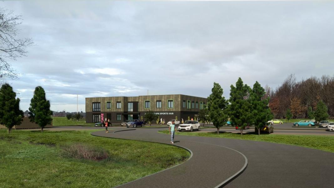 Artist impression of Ashton Park Sports Hub