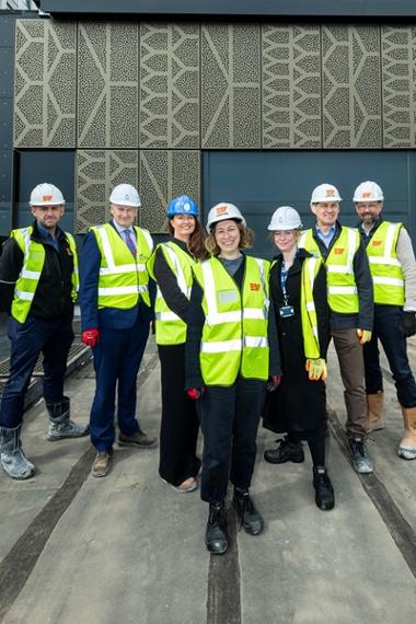 Left to right: Matt Friedmann Adrian Phillips Julie Palmer Bonnie Craig Sarah Threlfall John Chesworth and Nick Hague