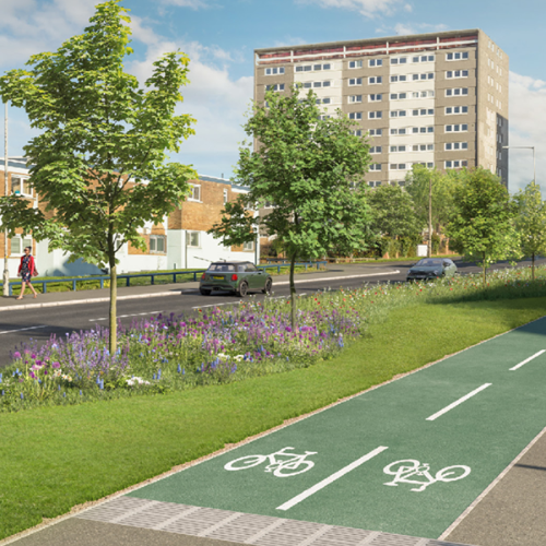 Visualisation of the proposed Avenham Lane_Queen Street arrangement _for illustrative purposes only